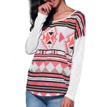 2016 Fashion Women T shirts Geometry Print Thin Long Sleeve Tops Round Neck Zipper Pullover T-Shirt Female camiseta feminina