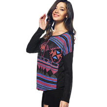 2016 Fashion Women T shirts Geometry Print Thin Long Sleeve Tops Round Neck Zipper Pullover T-Shirt Female camiseta feminina