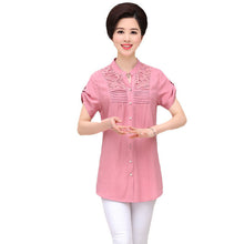 2016 Fashion Women T shirts Long T-shirt Women Stand Button Top Short Sleeve Lace XL-4XL Female Plus Size tops 71012