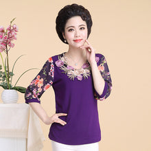 2016 Fashion Women T shirts Print T-shirt Women O-neck AppliquesTop Short Sleeve XL-4XL Female Plus Size tops 71010