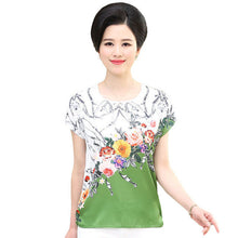 2016 Fashion Women T shirts Print T-shirt Women O-neck Top Short Sleeve XL-4XL Female Chiffon Plus Size tops 71007