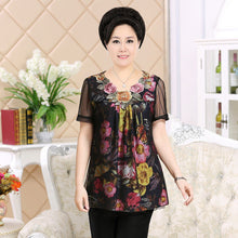 2016 Fashion Women T shirts Print T-shirt Women O-neck Top Short Sleeve XL-4XL Female Plus Size tops 70922