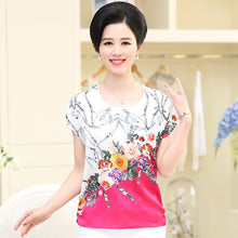 2016 Fashion Women T shirts Print T-shirt Women O-neck Top Short Sleeve XL-4XL Female Chiffon Plus Size tops 71007