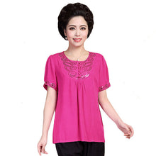 2016 Fashion Women T shirts Print T-shirt Women Top Short Sleeve XL-4XL Female Plus Size Button tops 71015