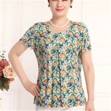 2016 Fashion Women T shirts Print T-shirt Women Top Short Sleeve XL-4XL Female Plus Size tops 71013