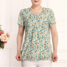 2016 Fashion Women T shirts Print T-shirt Women Top Short Sleeve XL-4XL Female Plus Size tops 71013