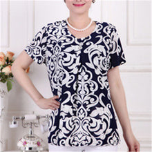 2016 Fashion Women T shirts Print T-shirt Women Top Short Sleeve XL-4XL Female Plus Size tops 71013