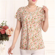 2016 Fashion Women T shirts Print T-shirt Women Top Short Sleeve XL-4XL Female Plus Size tops 71013