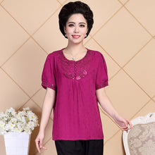 2016 Fashion Women T shirts Print T-shirt Women Top Short Sleeve XL-4XL Female Plus Size Button tops 71015