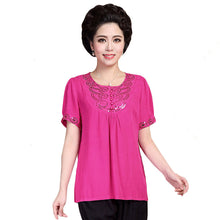 2016 Fashion Women T shirts Print T-shirt Women Top Short Sleeve XL-4XL Female Plus Size Button tops 71015