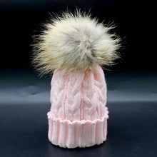 2016 Fashion Women Winter Warm Knitted Wool Crochet Faux Fur Hats pompom Beanies Cap Women Hats For Women Beanies