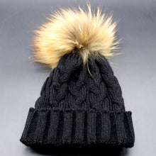 2016 Fashion Women Winter Warm Knitted Wool Crochet Faux Fur Hats pompom Beanies Cap Women Hats For Women Beanies