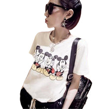 2016 Fashion Women clothing T shirts Letter Print Floral Print Cartoon T-shirt Women Top Short Sleeve Female tops 70620