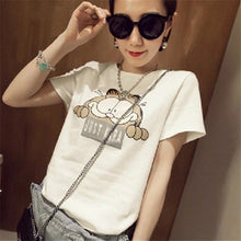 2016 Fashion Women clothing T shirts Letter Print Floral Print Cartoon T-shirt Women Top Short Sleeve Female tops 70620