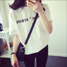 2016 Fashion Women clothing T shirts Letter Print Floral Print Cartoon T-shirt Women Top Short Sleeve Female tops 70620