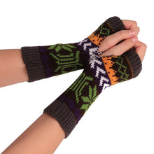 2016 Fashion Womens Winter Knitted Wool Gloves Fingerless Gloves Women Girls Soft Warm Mittens For Women Guantes Mujer 6 Colors