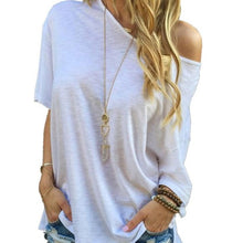 2016 Fashion women Casual White Blouse cotton Off Shoulder Top Korean Style blouse Short sleeve Loose Women Shirts ropa mujer