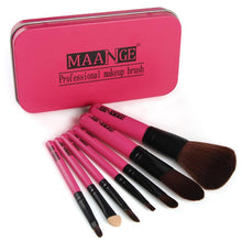 2016 HOT New Arrival 7Pcs Makeup Brush Make-up Toiletry Kit Wool +4 Pcs Make Up Sponges Anne