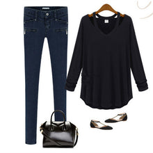 2016 High Quality Brand New Fashion Women Plus Size Tops Long Sleeve V-neck Blouse Off Shoulder Shirt 70433