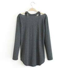 2016 High Quality Brand New Fashion Women Plus Size Tops Long Sleeve V-neck Blouse Off Shoulder Shirt 70433