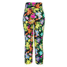 2016 High Waist Fitness Multicolor Flower Pattern Pants Stretch Cropped Leggings Pantaloni #3546