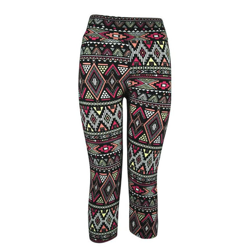 2016 High Waist Fitness Multicolr Pants Printed Stretch Cropped Leggings Pantacourt Femmes Mode Couleur #3546