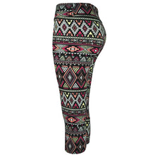 2016 High Waist Fitness Multicolr Pants Printed Stretch Cropped Leggings Pantacourt Femmes Mode Couleur #3546