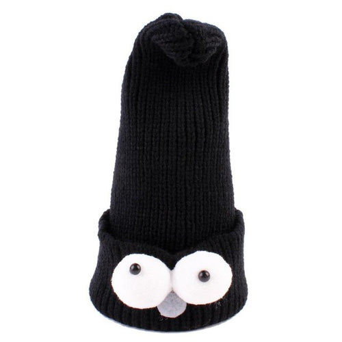 2016 Hot Kids Beanies Knitting Wool Lovely Big Cute Eyes Soft Hat For Boys Girls Winter Keep Warm Skullies Bonnet Enfant