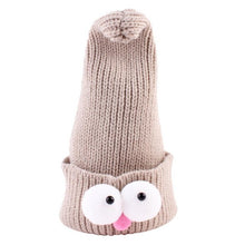 2016 Hot Kids Beanies Knitting Wool Lovely Big Cute Eyes Soft Hat For Boys Girls Winter Keep Warm Skullies Bonnet Enfant