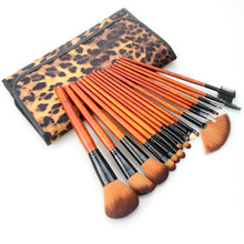 2016 Hot Sale 18X Professional Makeup Pro Kits Brushes Leopard Cosmetics Brush Tool The longest brush 14cm Anne