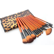 2016 Hot Sale 18X Professional Makeup Pro Kits Brushes Leopard Cosmetics Brush Tool The longest brush 14cm Anne
