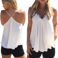 2016 Hot Sale Chiffon Women Shirt Sexy Top Sleeveless Tank Tops Ladies Camisole haut femme YW