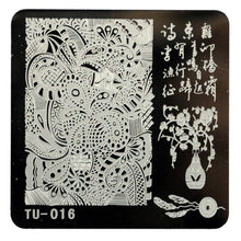 2016 Hot Sale DIY Nail Art Image Stamp Stamping Plates Manicure Template TU-016 unha placa de imagem  Yo SY