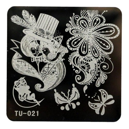 2016 Hot Sale DIY Nail Art Image Stamp Stamping Plates Manicure Template TU-021 unha placa de imagem  Yo SY
