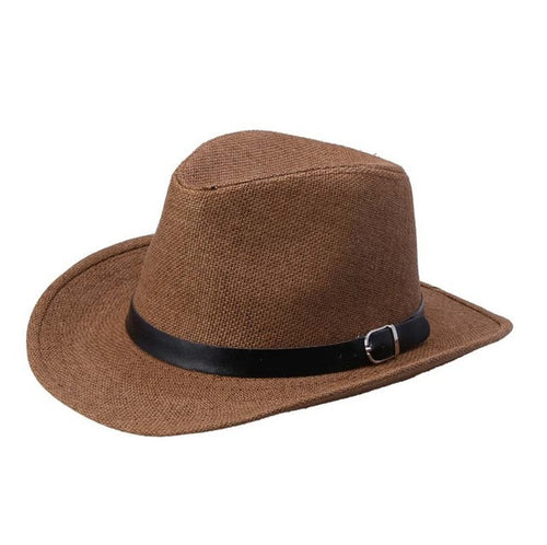 2016 Hot Sale Gentlemen Summer Hats Fashion Casual Adult Men Straw Hat Cowboy Caps for Travel High Quality#3546
