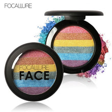 2016 Hot Sale Rainbow Highlight Eyeshadow Palette Baked Blush Face Shimmer Color Rainbow Highlight Eyeshadow palette Anne