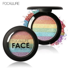 2016 Hot Sale Rainbow Highlight Eyeshadow Palette Baked Blush Face Shimmer Color Rainbow Highlight Eyeshadow palette Anne