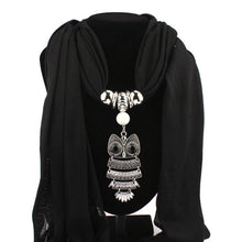 2016 Hot Sale Scarves Women With Owl Pendant Necklace Tassels Women Scarf Comfortable Soft Fashion Chiffon Shawl Wrap Bufandas