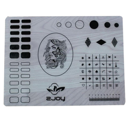 2016 Hot Sale Silicone Workspace Stamping Plate Washable Mat Table Transfer Tools For Nail Art pochoir ongles SY