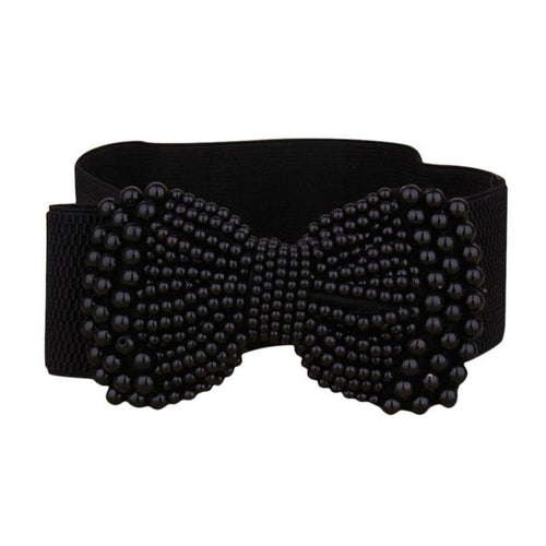 2016 Hot Sale Women Bowknot Cummerbund Stretch Elastic Bow Fashion Wide Waistband Waist Belts For Women Ceinture Femme YD15