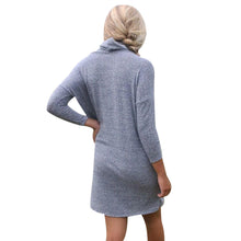 2016 Hot Sale Women Winter Dresses Long Sleeve Turnleneck Loose Solid Gray Women Casual Shirts Tops Autumn Sweater Casual Blouse