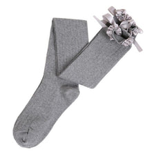 2016 Hot Sale Women's Cotton Elastic Leggings Winter Autumn Over Knee Bow Solid Fashion Thigh High Long Stockings 1128#