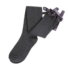 2016 Hot Sale Women's Cotton Elastic Leggings Winter Autumn Over Knee Bow Solid Fashion Thigh High Long Stockings 1128#