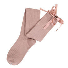 2016 Hot Sale Women's Cotton Elastic Leggings Winter Autumn Over Knee Bow Solid Fashion Thigh High Long Stockings 1128#