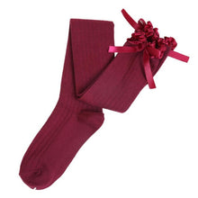 2016 Hot Sale Women's Cotton Elastic Leggings Winter Autumn Over Knee Bow Solid Fashion Thigh High Long Stockings 1128#