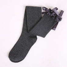 2016 Hot Sale Women's Cotton Elastic Leggings Winter Autumn Over Knee Bow Solid Fashion Thigh High Long Stockings 1128#