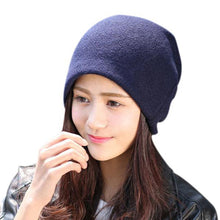 2016 Hot Selling Women Autumn Winter Hats Fashion Knitting Slouch Solid Beanie Cap Male And Female Hip Hop Hat 3 Colors Touca