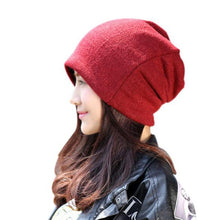 2016 Hot Selling Women Autumn Winter Hats Fashion Knitting Slouch Solid Beanie Cap Male And Female Hip Hop Hat 3 Colors Touca