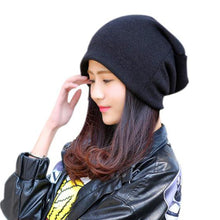 2016 Hot Selling Women Autumn Winter Hats Fashion Knitting Slouch Solid Beanie Cap Male And Female Hip Hop Hat 3 Colors Touca