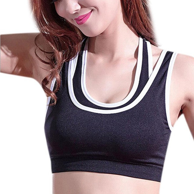 2016 Hot Selling Women Bras 4 Colors Padded Women Fitness Workout Underwear Women Top Vest Bras Brasier Mujer